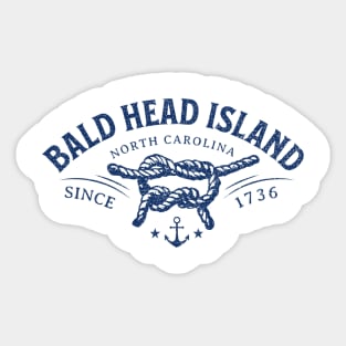 Bald Head Island, NC Beach Knot Summer Vacation Sticker